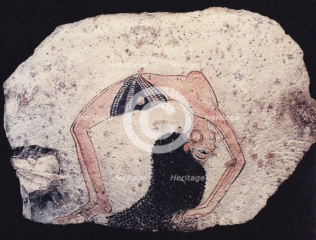 Ostracon with Dancing girl, ca 1200 BC. Artist: Ancient Egypt  