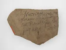 Ostrakon, Coptic, 4th-7th century. Creator: Unknown