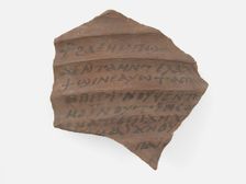 Ostrakon, Coptic, 4th-7th century. Creator: Unknown