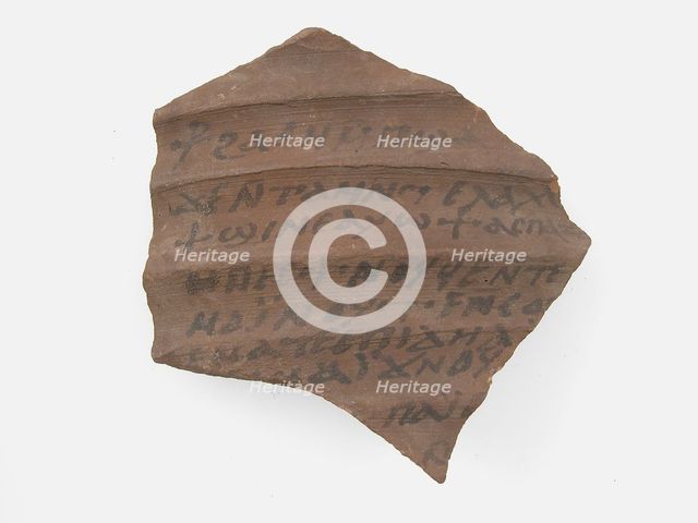 Ostrakon, Coptic, 4th-7th century. Creator: Unknown.