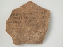 Ostrakon, Coptic, 4th-7th century. Creator: Unknown