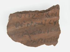 Ostrakon, Coptic, 580-640. Creator: Unknown