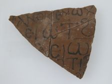 Ostrakon, Coptic, 580-640. Creator: Unknown