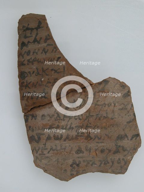 Ostrakon, Coptic, 600. Creator: Unknown.