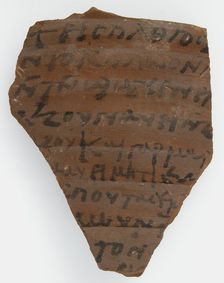 Ostrakon, Coptic, 600. Creator: Unknown