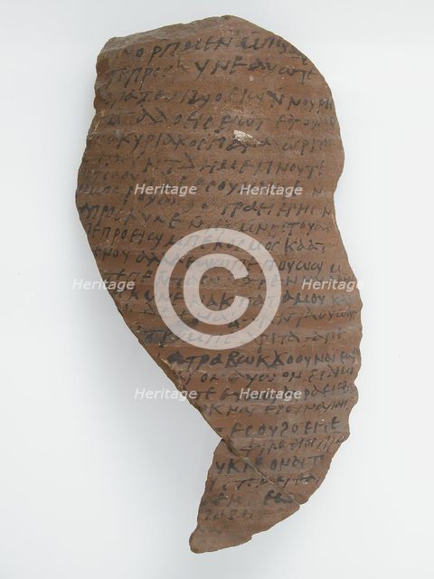 Ostrakon, Coptic, 600. Creator: Unknown.