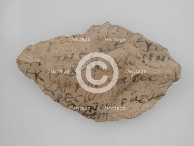 Ostrakon, Coptic, 7th century. Creator: Unknown.