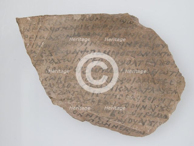 Ostrakon, Coptic, 7th century. Creator: Unknown.