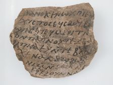 Ostrakon, Coptic, 7th century. Creator: Unknown