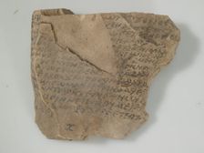 Ostrakon, Coptic, 7th century. Creator: Unknown