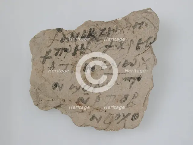 Ostrakon, Coptic, 7th century. Creator: Unknown.
