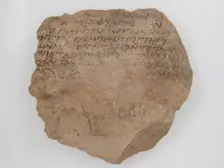 Ostrakon, Coptic, 7th century. Creator: Unknown