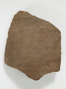 Ostrakon, Coptic, 7th century. Creator: Unknown