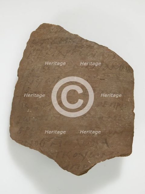 Ostrakon, Coptic, 7th century. Creator: Unknown.