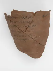 Ostrakon, Coptic, 7th century. Creator: Unknown