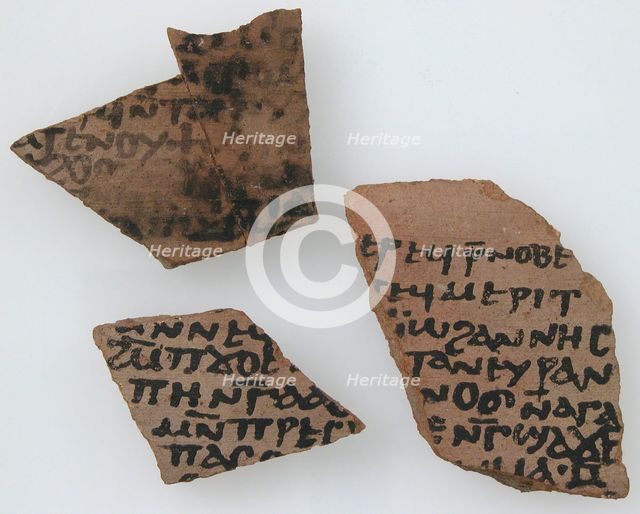 Ostrakon, Coptic, 7th century. Creator: Unknown.