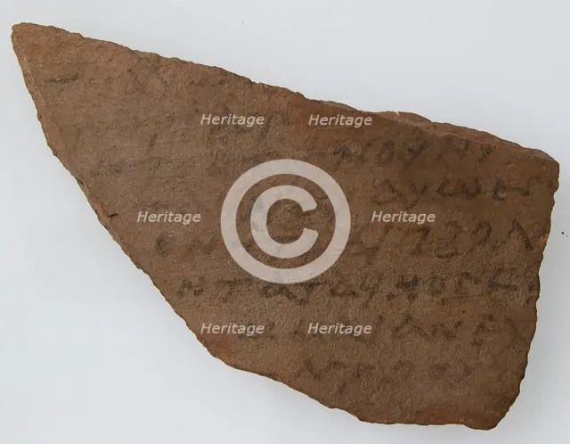 Ostrakon, Coptic, 7th century. Creator: Unknown.