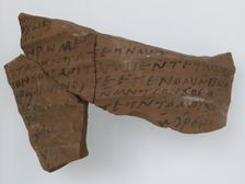 Ostrakon, Coptic, 7th century. Creator: Unknown