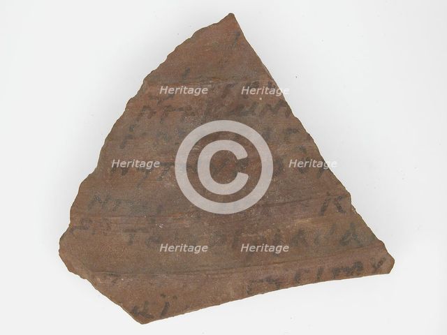 Ostrakon, Coptic, 7th century. Creator: Unknown.