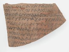 Ostrakon, Coptic, 7th century. Creator: Unknown