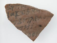Ostrakon, Coptic, 7th century. Creator: Unknown