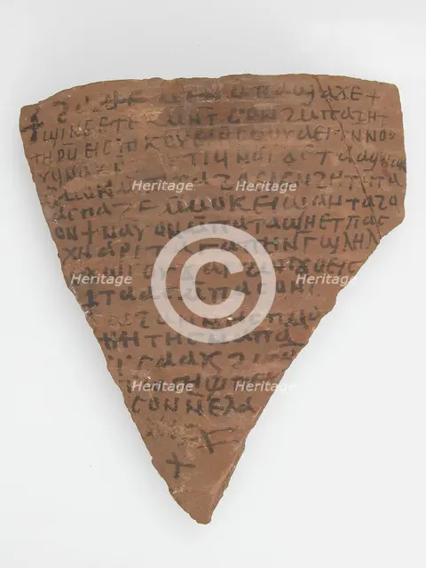 Ostrakon, Coptic, 7th century. Creator: Unknown.