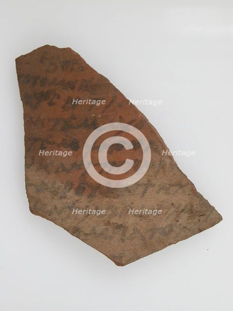 Ostrakon, Coptic, 7th century. Creator: Unknown.