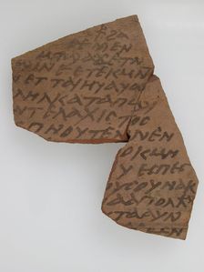 Ostrakon, Coptic, 7th century. Creator: Unknown