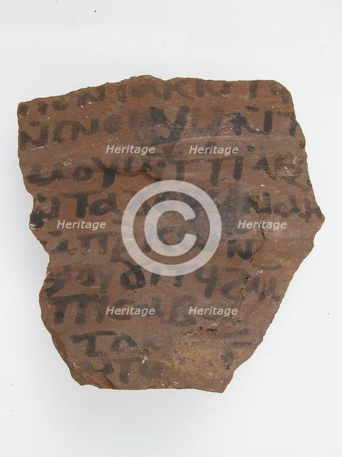 Ostrakon, Coptic, 7th century. Creator: Unknown.