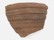 Ostrakon, Coptic, 7th century. Creator: Unknown