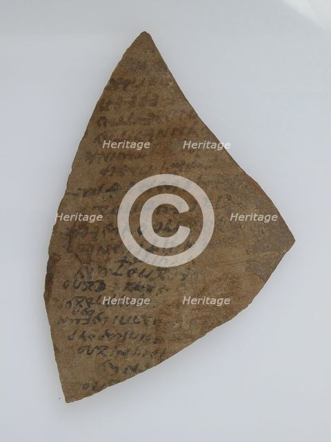 Ostrakon, Coptic, 7th century. Creator: Unknown.