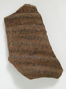 Ostrakon, Coptic, 7th century. Creator: Unknown