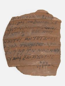 Ostrakon, Coptic, 7th century. Creator: Unknown