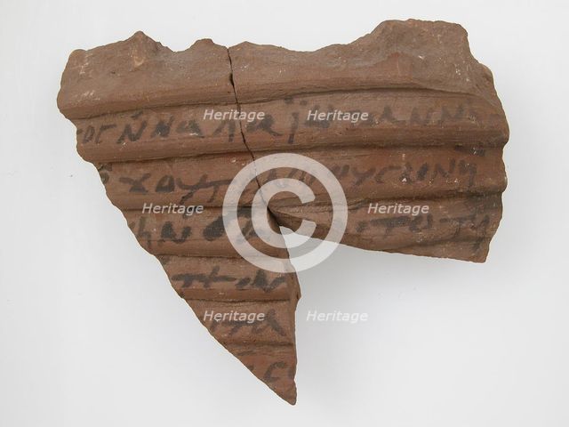 Ostrakon, Coptic, 7th century. Creator: Unknown.