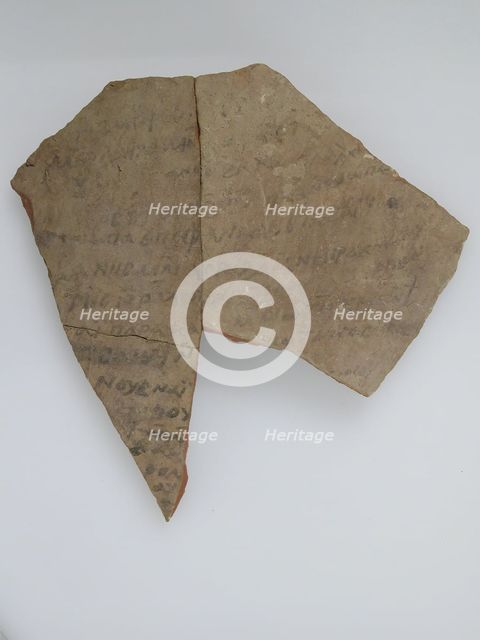 Ostrakon, Coptic, 7th century. Creator: Unknown.