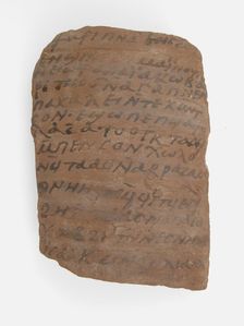 Ostrakon, Coptic, 7th century. Creator: Unknown