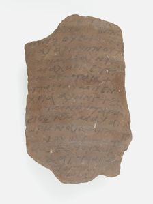 Ostrakon, Coptic, 7th century. Creator: Unknown