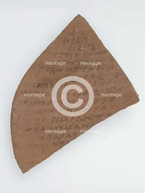 Ostrakon, Coptic, 7th century. Creator: Unknown.