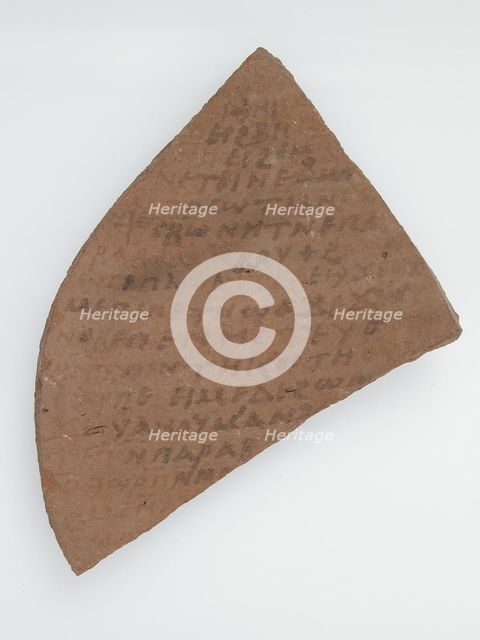 Ostrakon, Coptic, 7th century. Creator: Unknown.