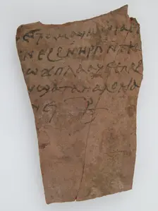 Ostrakon, Coptic, 7th century. Creator: Unknown
