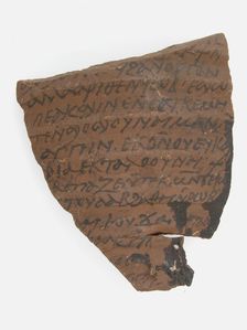 Ostrakon, Coptic, 7th century. Creator: Unknown