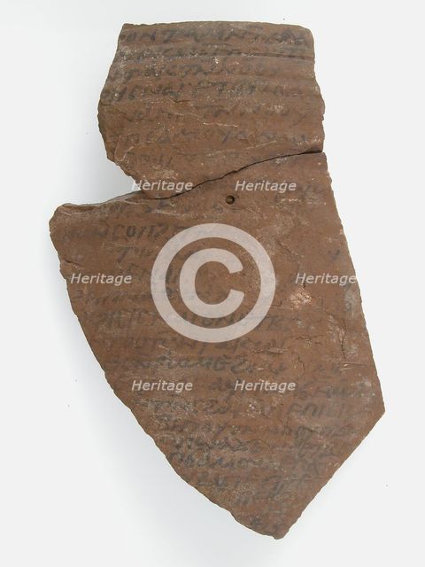Ostrakon, Coptic, 7th century. Creator: Unknown.