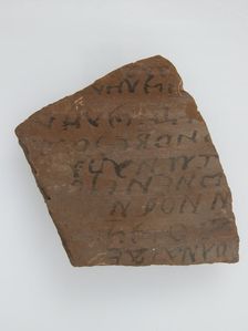 Ostrakon, Coptic, 7th century. Creator: Unknown
