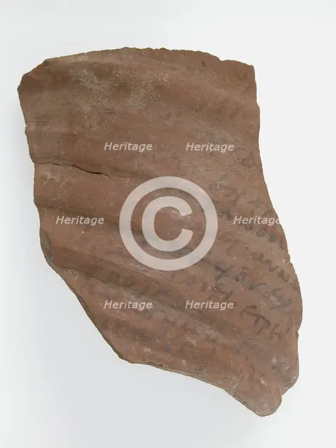 Ostrakon, Coptic, 7th century. Creator: Unknown.