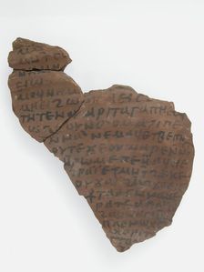 Ostrakon, Coptic, 7th century. Creator: Unknown