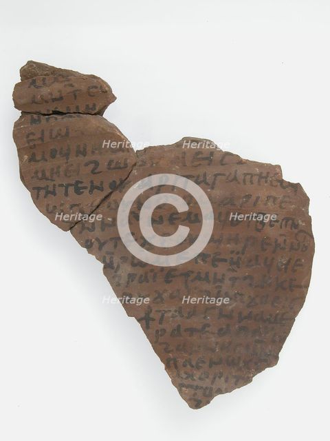 Ostrakon, Coptic, 7th century. Creator: Unknown.