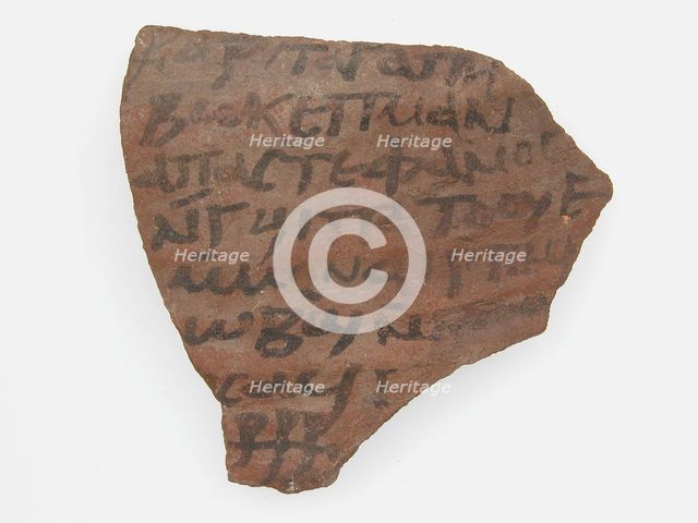 Ostrakon, Coptic, 7th century. Creator: Unknown.