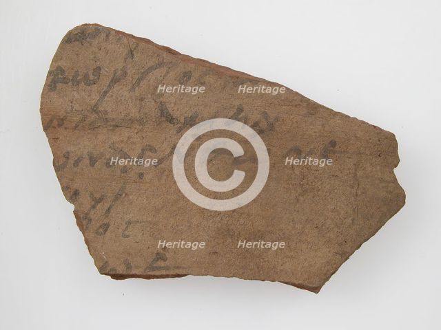 Ostrakon, Coptic, 7th century. Creator: Unknown.