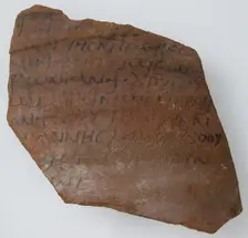 Ostrakon, Coptic, 7th century. Creator: Unknown