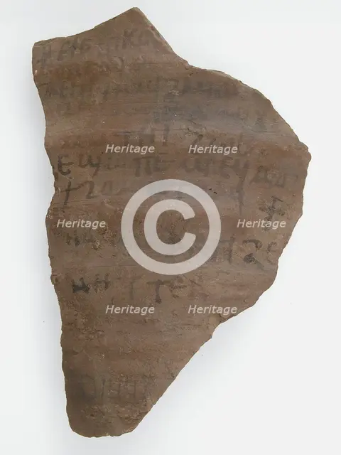 Ostrakon, Coptic, 7th century. Creator: Unknown.